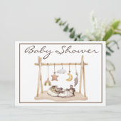Oude babyshower uitnodiging (Staand voorkant)
