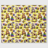 Oude babyspeelgoed cadeaupapier (Vlak)