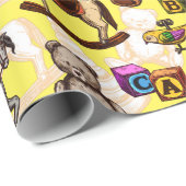 Oude babyspeelgoed cadeaupapier (Rol Hoek)