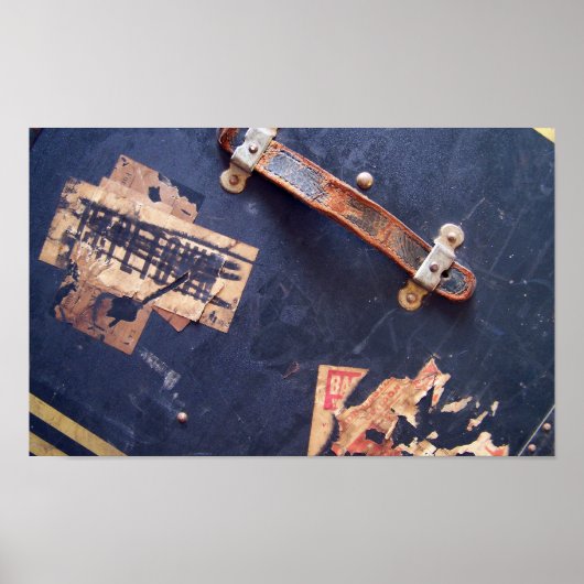 Oude Bagage Stickers Poster (Voorkant)