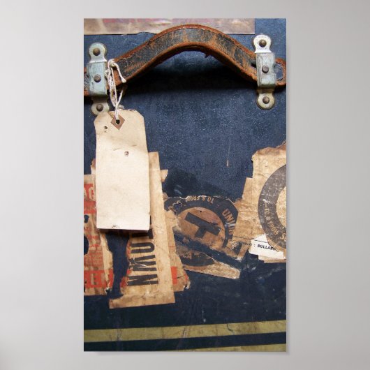 Oude Bagage Stickers Poster (Voorkant)