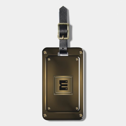 Oude Bagagelabel uit Bronze (gesimuleerd) (Voorkant verticaal)