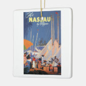 Oude Bahama reiskunst, vlieg naar Nassau met Clipp Keramisch Ornament (Links)