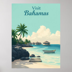 Oude Bahama's Reis Oude Illustratie Poster