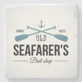 Oude baisshop voor zeevarenden stenen onderzetter (Voorkant)