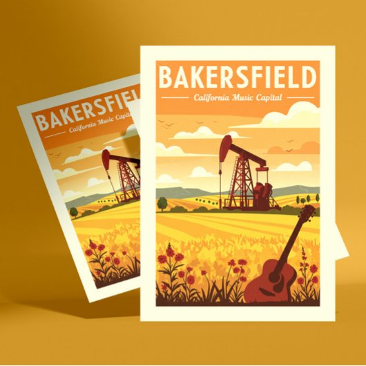 Oude Bakersfield Californië Briefkaart