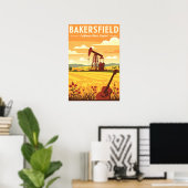 Oude Bakersfield Californië Poster (Thuiskantoor)