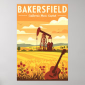 Oude Bakersfield Californië Poster (Voorkant)
