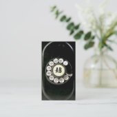 Oude bakkeliettelefoondraaiknop Bel me Contactkaartje (Staand voorkant)