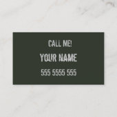 Oude bakkeliettelefoondraaiknop Bel me Contactkaartje (Achterkant)