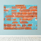 oude baksteen canvas afdruk (Insitu (Houten vloer))