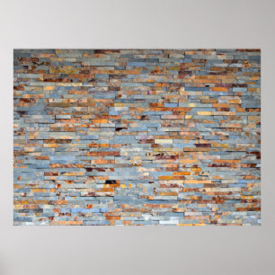 Oude bakstenen muur achtergrond poster