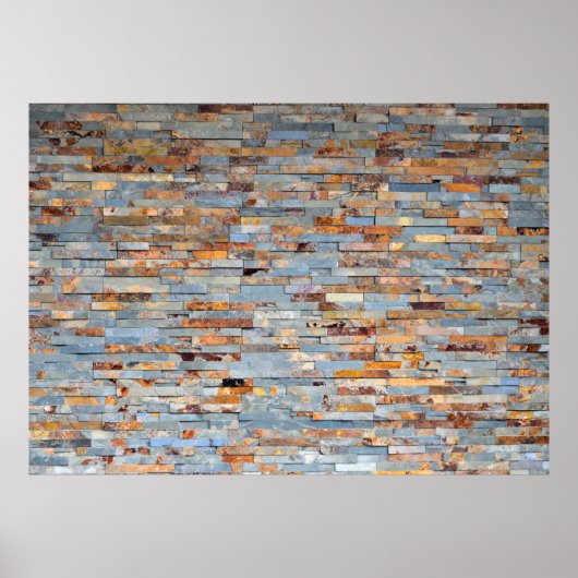 Oude bakstenen muur achtergrond poster (Voorkant)