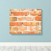 Oude bakstenen muur met afbladderende bekleding canvas afdruk (Insitu (Houten vloer))