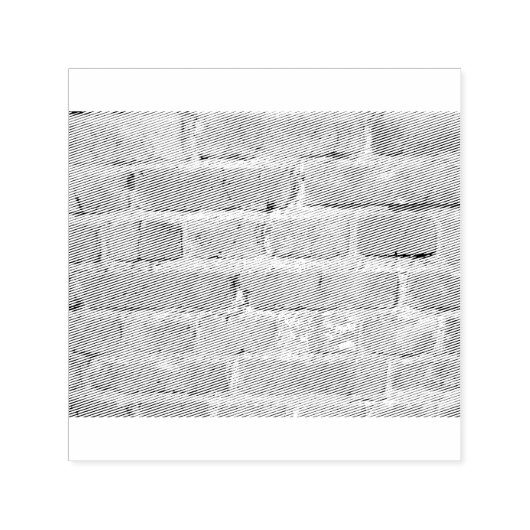 Oude bakstenen muur met afbladderende bekleding  zelfinktende stempel (Design)