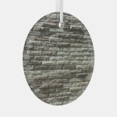 Oude bakstenen muur: noodlijdende textuur glas ornament (Voorkant Rechts)