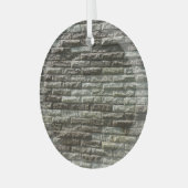 Oude bakstenen muur: noodlijdende textuur glas ornament (Voorkant links)