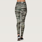 Oude bakstenen muur: noodlijdende textuur leggings (Achterkant)