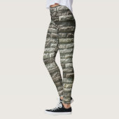 Oude bakstenen muur: noodlijdende textuur leggings (Links)