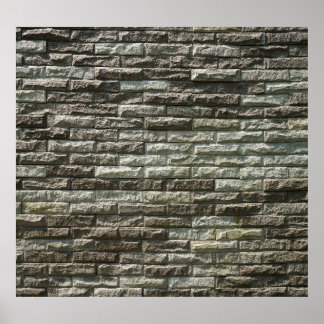Oude bakstenen muur: noodlijdende textuur poster