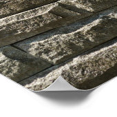 Oude bakstenen muur: noodlijdende textuur poster (Hoek)