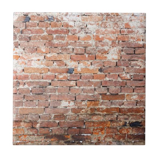 Oude bakstenen muur tegeltje (Voorkant)