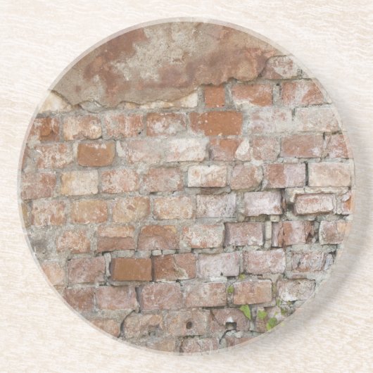 Oude bakstenen muur zandsteen onderzetter (Voorkant)