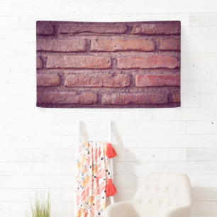 Oude Bakstenen Muurpatroon Banner – Rustieke Decor