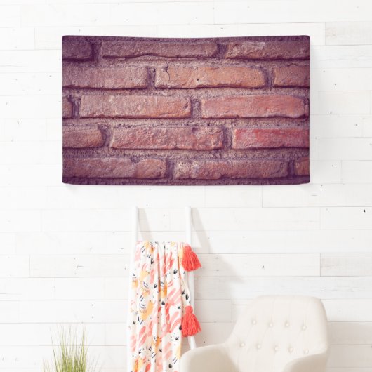 Oude Bakstenen Muurpatroon Banner – Rustieke Decor (Insitu)