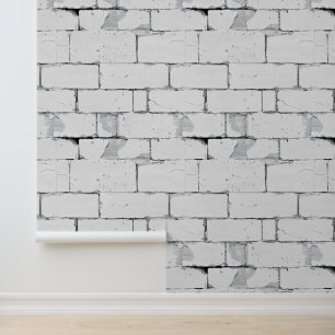 Oude bakstenen muurpatroon behang