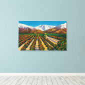 Oude Baldy Mountain uit de Oranje Groves Canvas Afdruk (Insitu (Houten vloer))