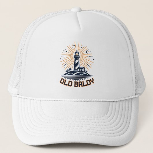 Oude Baldy Vuurtoren Zonsopgang Trucker Pet (Voorkant)
