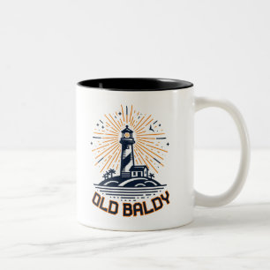 Oude Baldy Vuurtoren Zonsopgang Tweekleurige Koffiemok