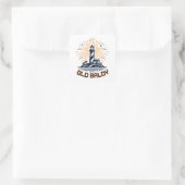 Oude Baldy Vuurtoren Zonsopgang Vierkante Sticker (Tas)