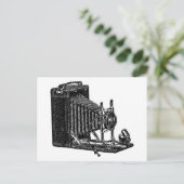 Oude balgcamera -  illustratie briefkaart (Staand voorkant)