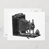 Oude balgcamera -  illustratie briefkaart (Voorkant / Achterkant)