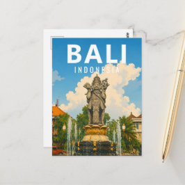 Oude Bali-ansichtkaart – Catur Muka-monument Briefkaart