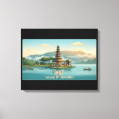 Oude Bali Ulun Danu Beratan Meer Tempel Reis Canvas Afdruk (Voorkant)