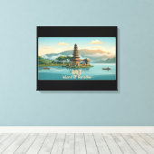 Oude Bali Ulun Danu Beratan Meer Tempel Reis Canvas Afdruk (Insitu (Houten vloer))