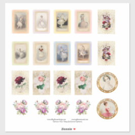 Oude Ballerina's op maat gesneden vinyl sticker
