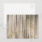 Oude bamboe omheining briefkaart (Voorkant / Achterkant)