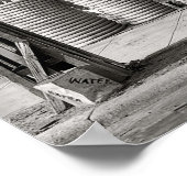 Oude bandenwinkel foto, monteur, aangepast poster (Hoek)