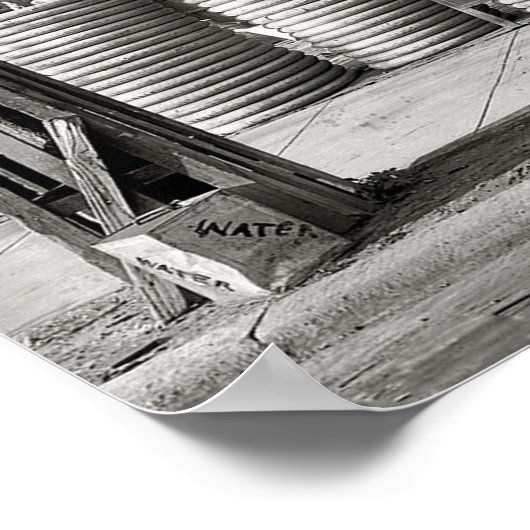 Oude bandenwinkel foto, monteur, aangepast poster (Hoek)