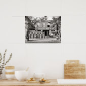 Oude bandenwinkel foto, monteur, aangepast poster (Keuken)