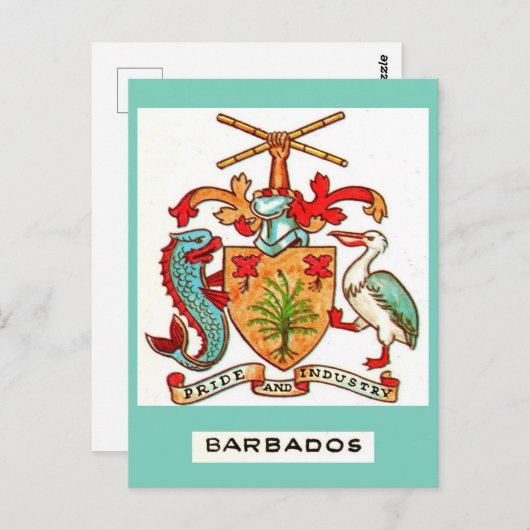 Oude Barbados-ansichtkaart Briefkaart (Voorkant / Achterkant)