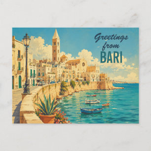 Oude Bari Italië - Puglia Adriatische Zee Reizen Briefkaart
