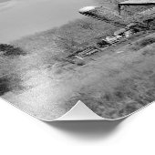 Oude Barn 10x8 zwarte en witte fotografische print Foto Afdruk (Hoek)