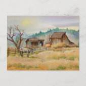OUDE BARN EN APPALOOSA door SHARON SHARPE Briefkaart (Voorkant)