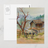 OUDE BARN EN APPALOOSA door SHARON SHARPE Briefkaart (Voorkant / Achterkant)