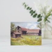 Oude Barn en boerderij - briefkaart (Staand voorkant)
